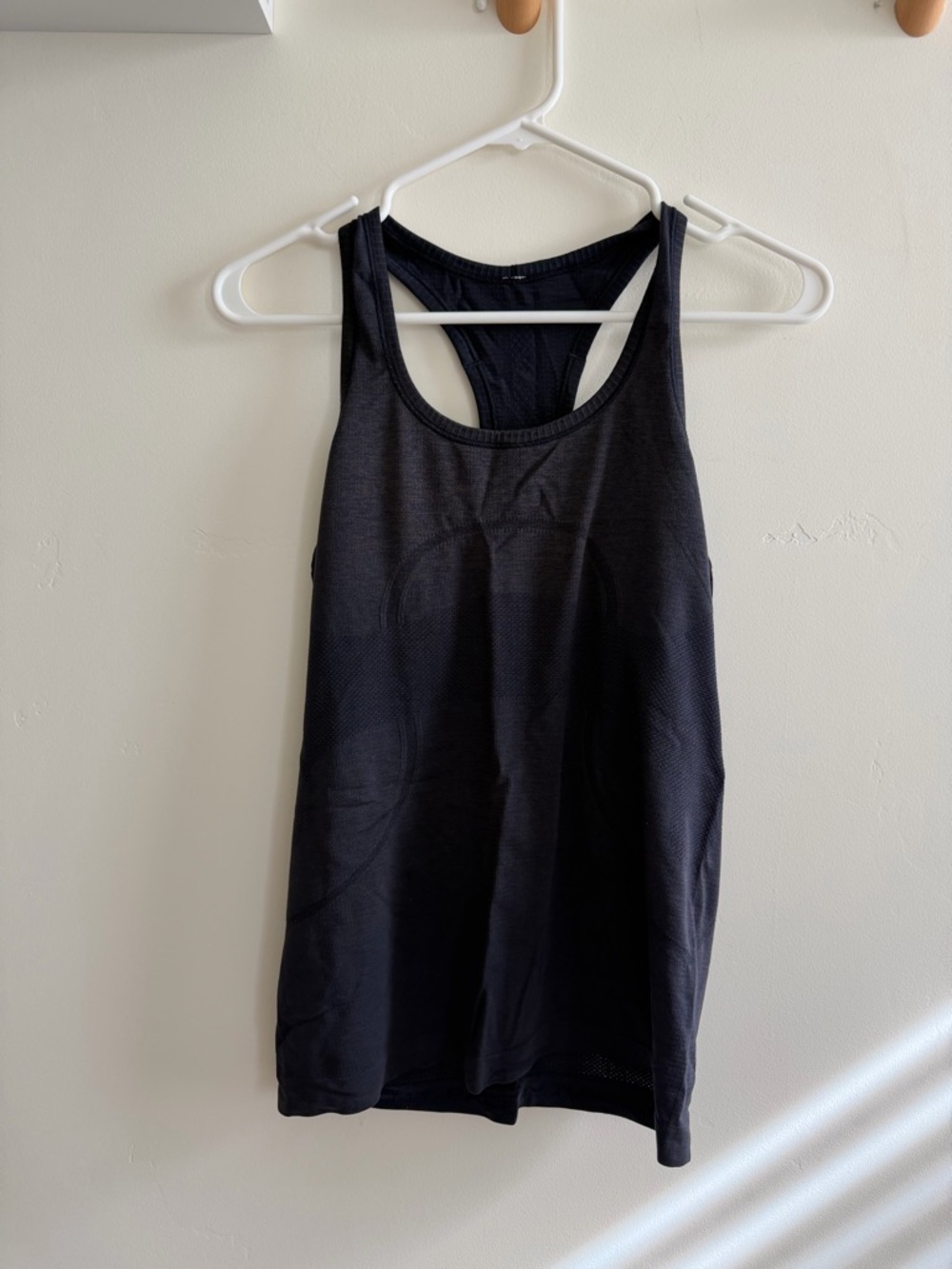 lululemon athletica Blue Racerback Seamless Tank